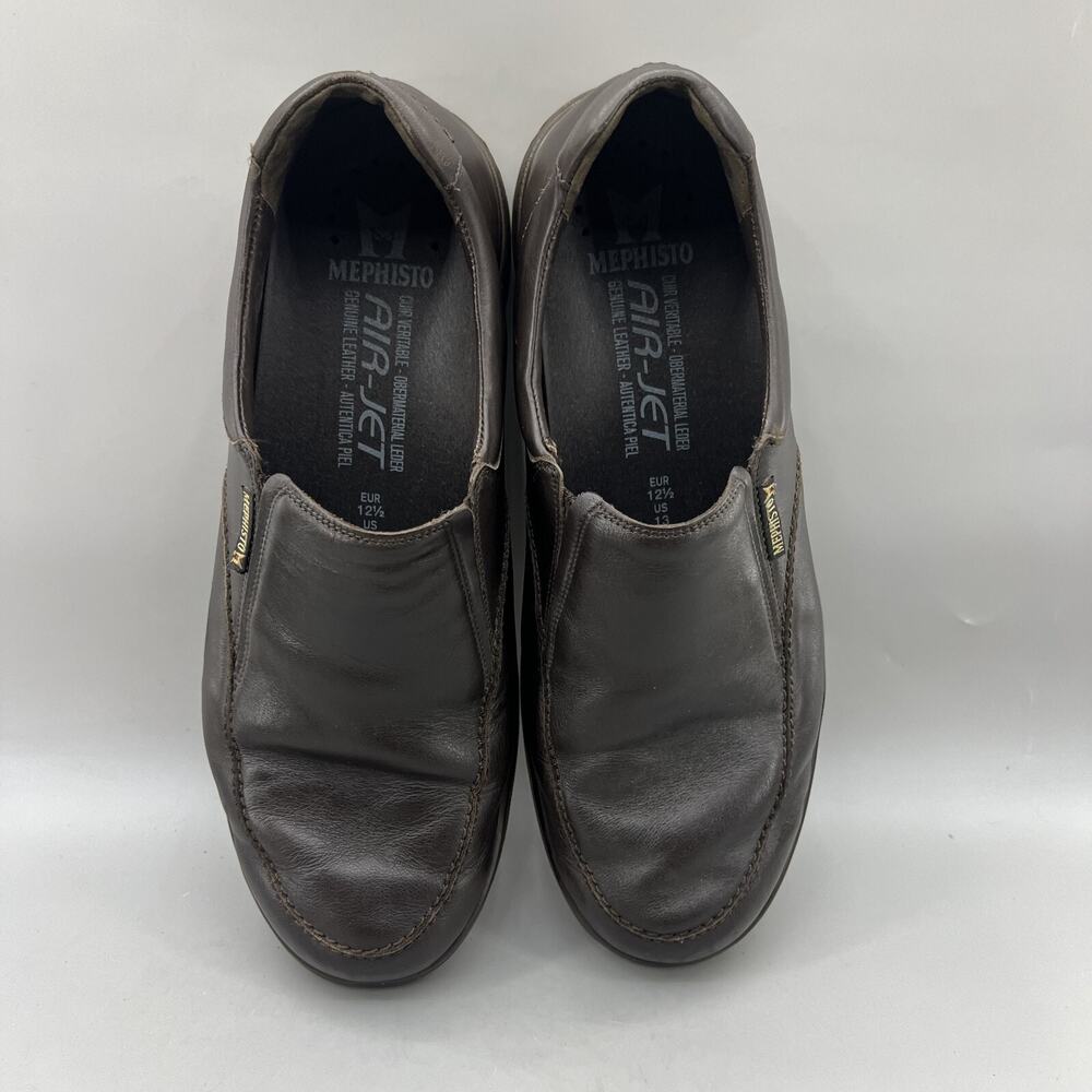 Mephisto Davy Slip On Loafers Men's Size 13 Dark Brown Leather Comfort Low Shoes - Picture 5 of 9